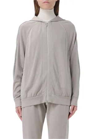 Brunello Cucinelli Dames, Sweatshirts & Hoodies, Grijs, Maat: L