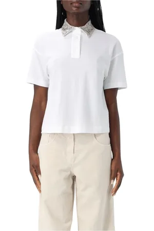Brunello Cucinelli Dames, Tops, Wit, Maat: S Katoen