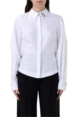 Elisabetta Franchi Dames, Blouses & Shirts, Wit, Maat: XL