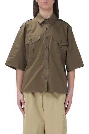 Aspesi Dames, Blouses & Shirts, Groen, Maat: XS Katoen