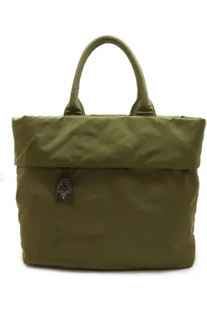 Prada Dames, Pre-owned, Groen, Maat: ONE Size Leer