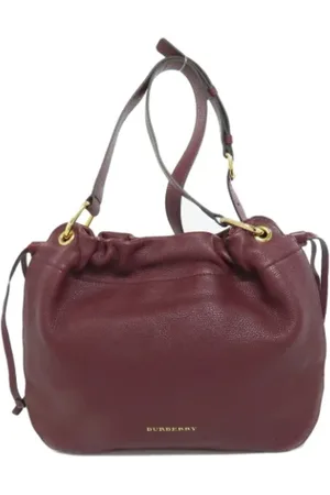 Burberry Dames, Pre-owned, Rood, Maat: ONE Size Leer