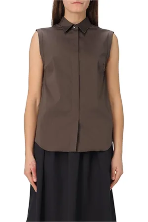 Brunello Cucinelli Dames, Blouses & Shirts, Bruin, Maat: L Katoen