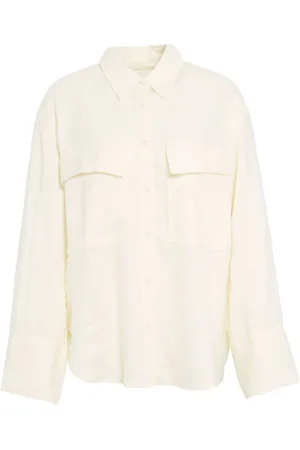 Closed Dames, Blouses & Shirts, Geel, Maat: S Linnen