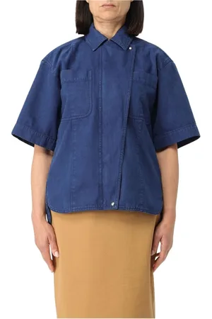 Max Mara Dames, Blouses & Shirts, Blauw, Maat: XS Katoen