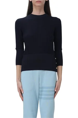 Thom Browne Dames, Truien, Blauw, Maat: M Wol