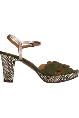 Chie Mihara Dames, Schoenen, Groen, Maat: 37 1/2 EU Leer