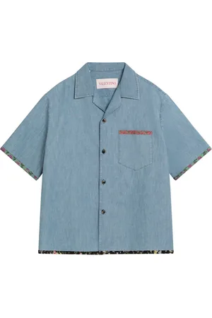 VALENTINO GARAVANI Heren, Overhemden, Blauw, Maat: M Denim