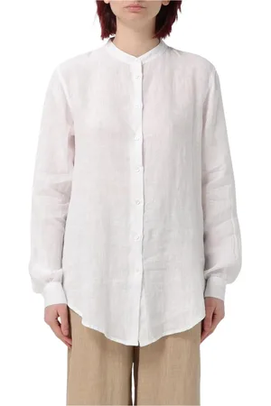 FAY Dames, Blouses & Shirts, Wit, Maat: S Linnen