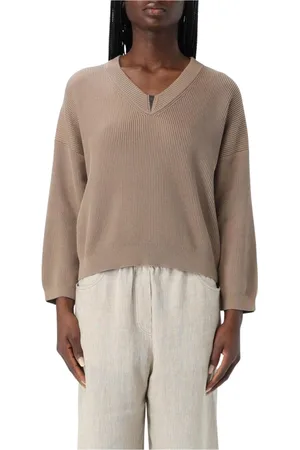 Brunello Cucinelli Dames, Truien, Bruin, Maat: XS Kasjmier