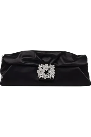 Roger Vivier Dames, Tassen, Zwart, Maat: ONE Size Satijn