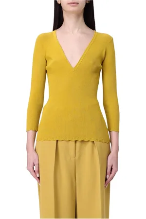 Elisabetta Franchi Dames, Truien, Geel, Maat: L Viscose