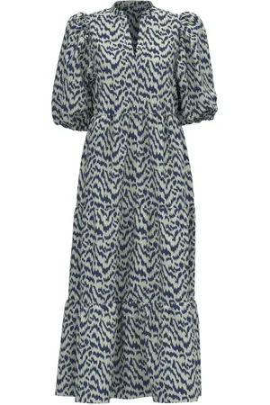 Co`Couture Dames, Jurken, Blauw, Maat: S Katoen