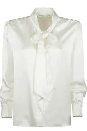 Alessandra Rich Dames, Blouses & Shirts, Wit, Maat: XS Zijde