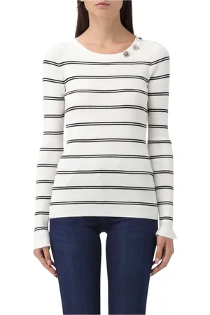 Liu Jo Dames, Truien, Wit, Maat: XL Viscose