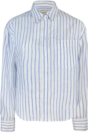 Max Mara Dames, Blouses & Shirts, Blauw, Maat: S Linnen