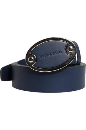 Dolce & Gabbana Heren, Accessoires, Blauw, Maat: 105 CM Leer