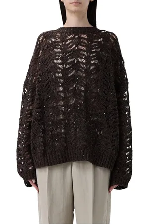 Brunello Cucinelli Dames, Truien, Bruin, Maat: XS