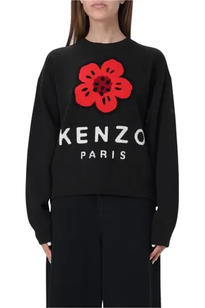 Kenzo Dames, Truien, Zwart, Maat: XS Wol