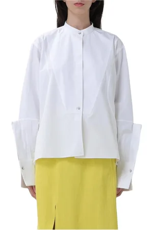 Jil Sander Dames, Blouses & Shirts, Wit, Maat: M Katoen