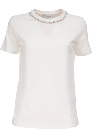 ERMANNO SCERVINO Dames, Tops, Wit, Maat: XS Katoen