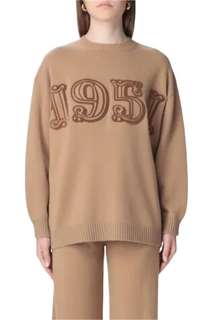 Max Mara Dames, Truien, Bruin, Maat: S Wol