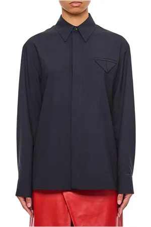 Bottega Veneta Dames, Blouses & Shirts, Blauw, Maat: S Katoen