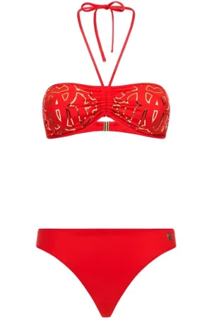 Roberto Cavalli Dames, Badkleding, Rood, Maat: M Leer