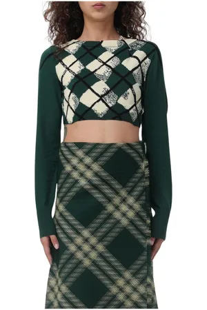 Burberry Dames, Truien, Groen, Maat: M