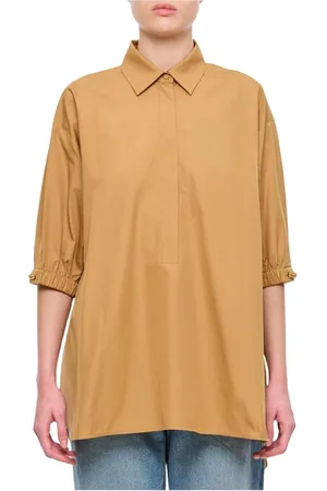 Max Mara Dames, Blouses & Shirts, Bruin, Maat: M Katoen