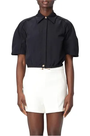 Elisabetta Franchi Dames, Blouses & Shirts, Zwart, Maat: L