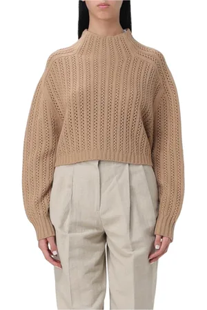 Max Mara Dames, Truien, Bruin, Maat: M Wol