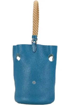 Hermès Dames, Pre-owned, Blauw, Maat: ONE Size Leer