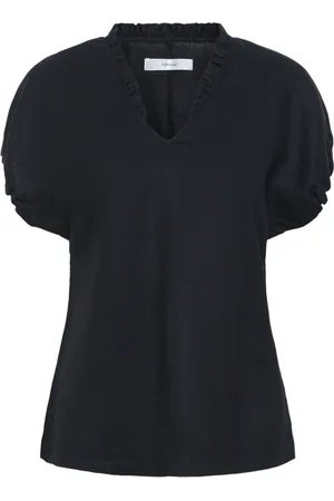INWEAR Dames, Blouses & Shirts, Zwart, Maat: 2XL Linnen