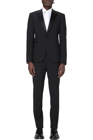 Emporio Armani Heren, Pakken, Zwart, Maat: M Wol