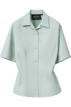 Fabiana Filippi Dames, Blouses & Shirts, Groen, Maat: 2XS Leer