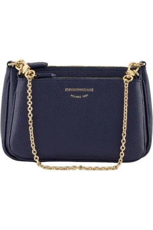 Emporio Armani Dames, Tassen, Blauw, Maat: ONE Size Leer