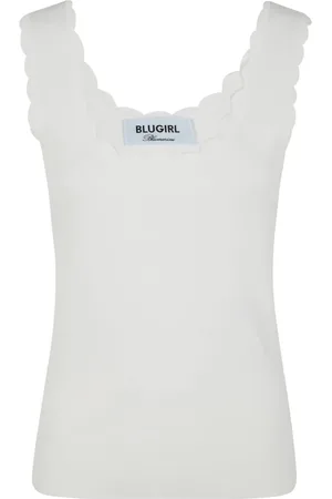 Blugirl Dames, Truien, Wit, Maat: L
