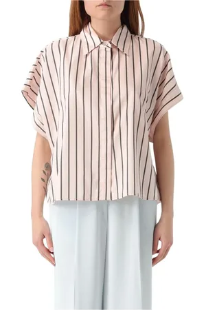 FORTE FORTE Dames, Blouses & Shirts, Grijs, Maat: XS Katoen