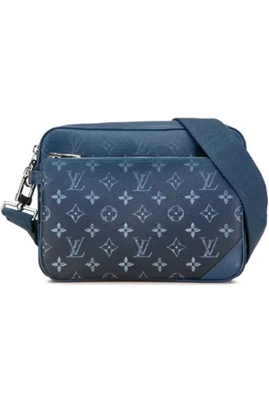 LOUIS VUITTON Heren, Pre-owned, Blauw, Maat: ONE Size Leer