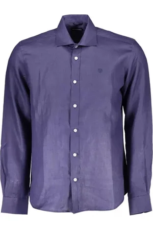 North Sails Heren, Overhemden, Blauw, Maat: XL Linnen