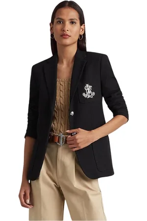 Ralph Lauren Dames, Jassen, Zwart, Maat: M Leer