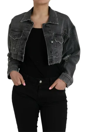 Dolce & Gabbana Dames, Jassen, Grijs, Maat: XS Denim