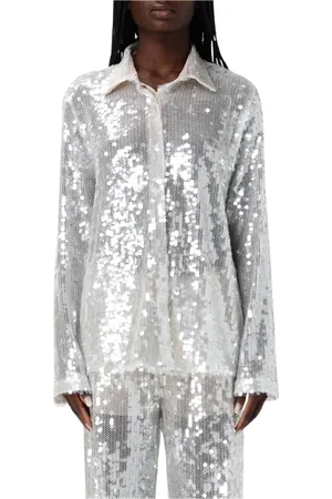 FEDERICA TOSI Dames, Blouses & Shirts, Grijs, Maat: S
