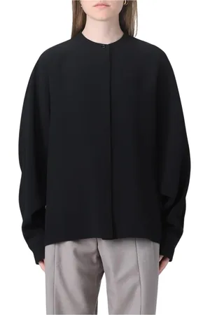 Jil Sander Dames, Blouses & Shirts, Zwart, Maat: M Leer