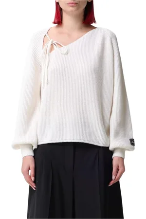 Msgm Dames, Truien, Wit, Maat: L Wol