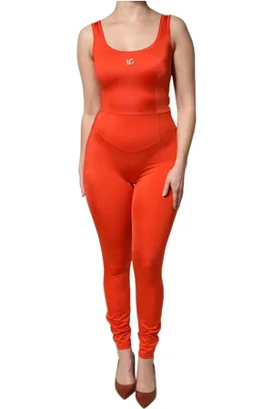 Dolce & Gabbana Dames, Jumpsuits & Playsuits, Oranje, Maat: 2XS Nylon