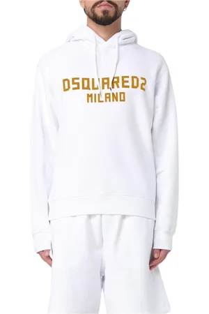 Dsquared2 Heren, Sweatshirts & Hoodies, Wit, Maat: XL Katoen