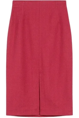 Max Mara Dames, Rokken, Rood, Maat: L Katoen