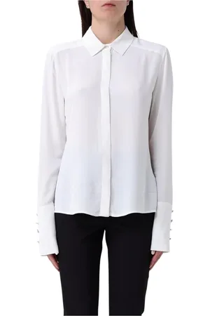 Patrizia Pepe Dames, Blouses & Shirts, Wit, Maat: M Zijde